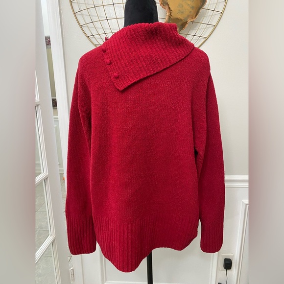 Covington | Knitted Fold Neck Sweater - Picture 4 of 6